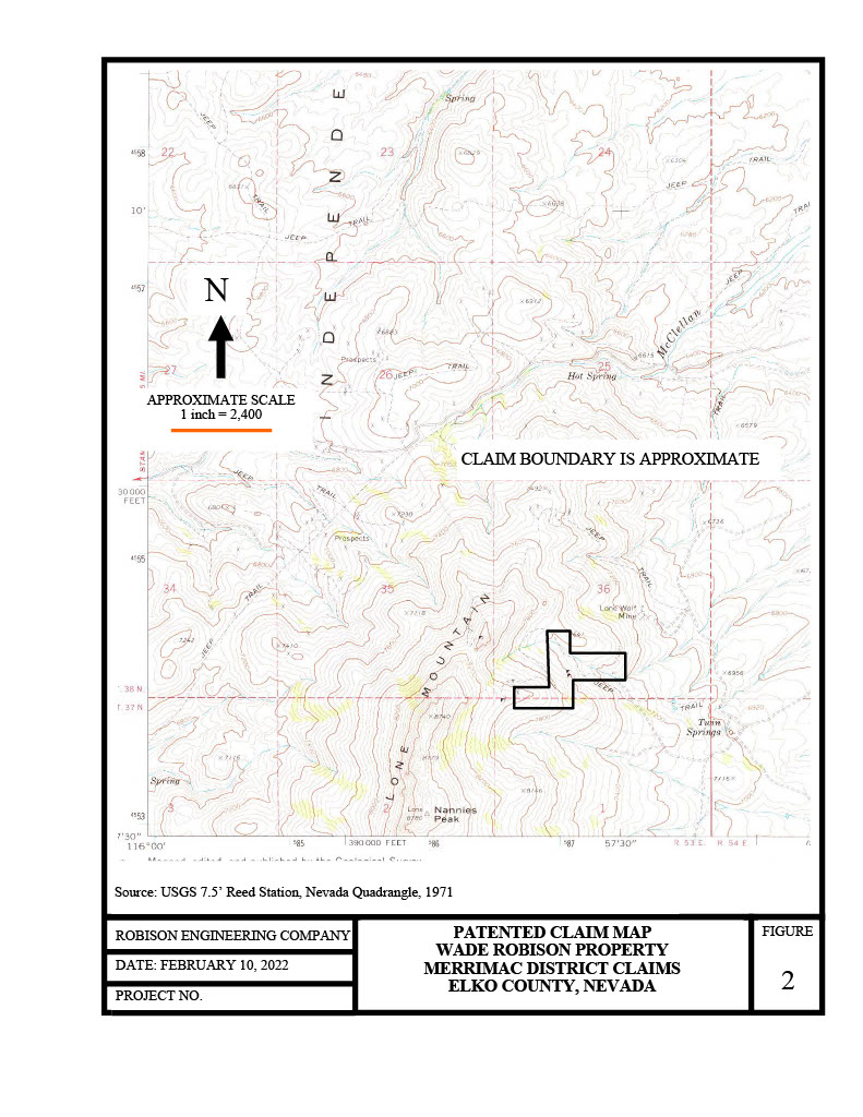 Merrimac District Mining Claim for Sale Nevada